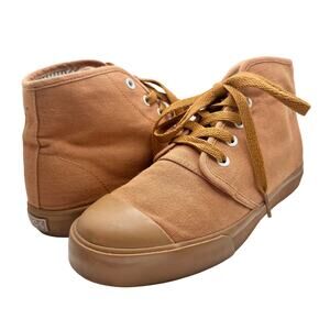 Bangs | Unisex | Sahara Sand Vegan Canvas High Top Casual Sneakers | M 5.5 W 7
